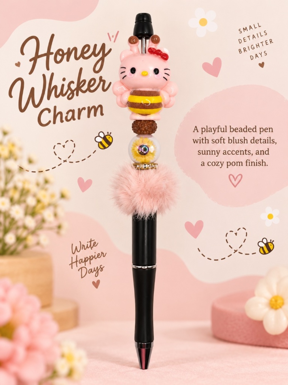 Honey Whisker Charm Pen
